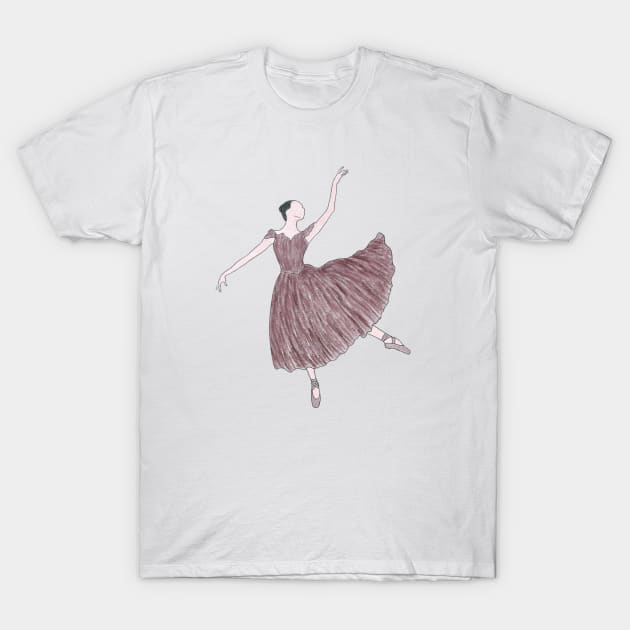 Ballet Dancing T-Shirt by Katia Galante Art